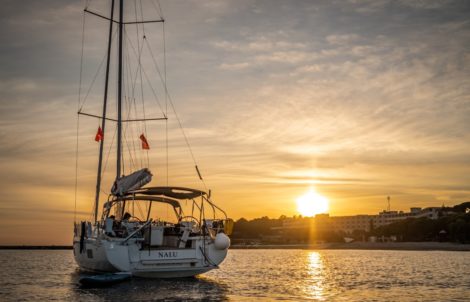 Oceanis 46.1 anchored in Pula Croatia