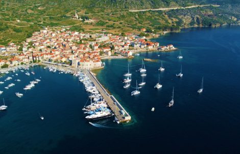 Komiza port on Island Vis