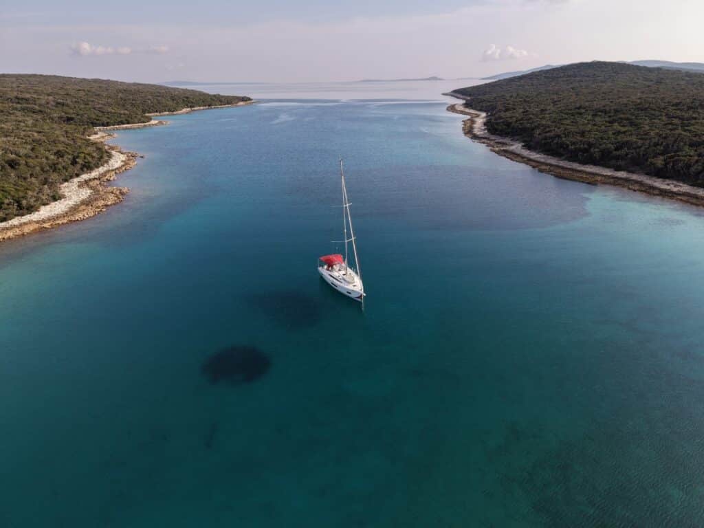 Northern Adriatic sailing Kobe in Vognisca bay